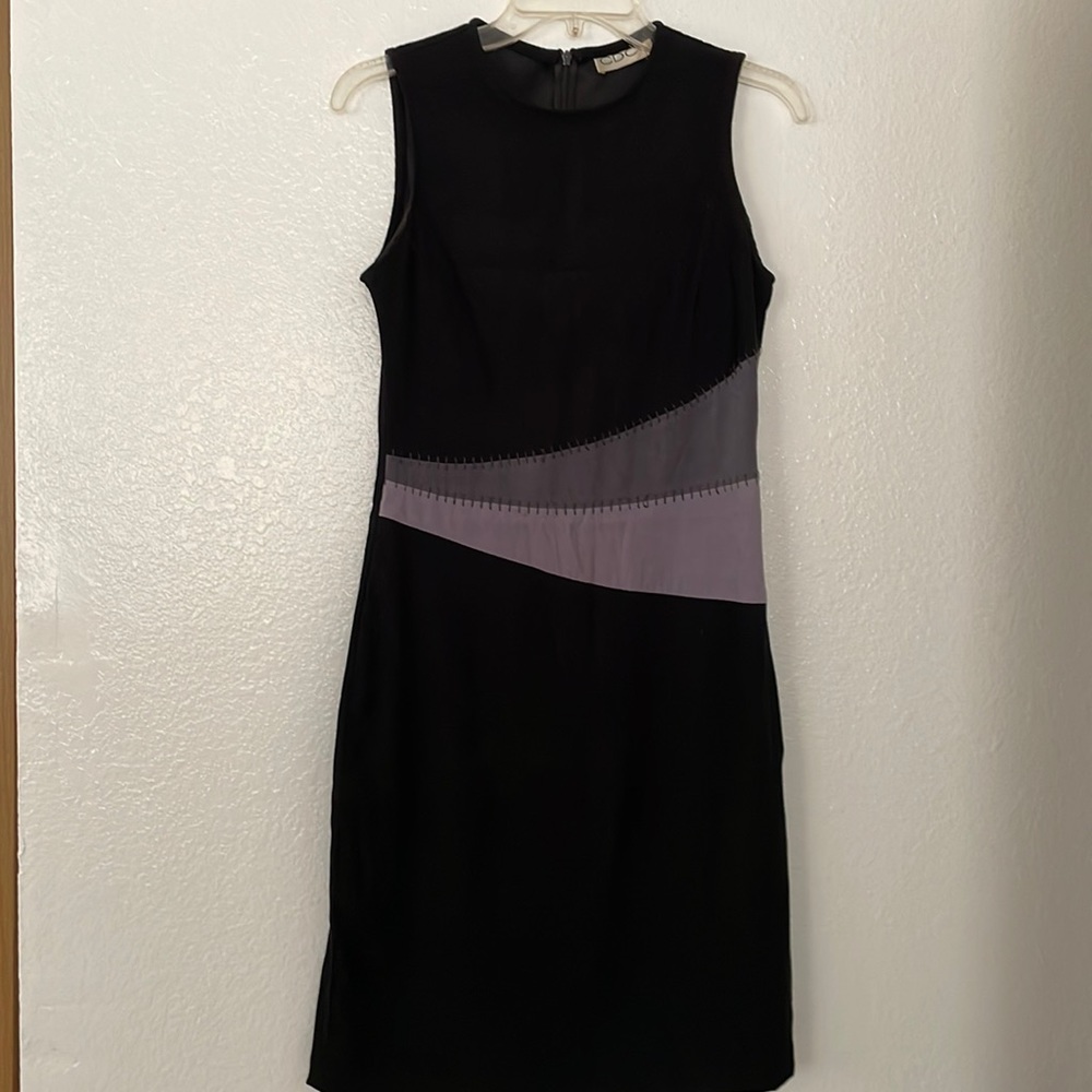 Elegant CDC mix media sleeveless dress